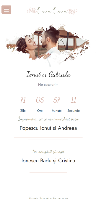 Exemplu invitatie digitala nunta