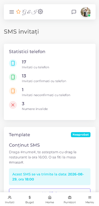 sms invitati